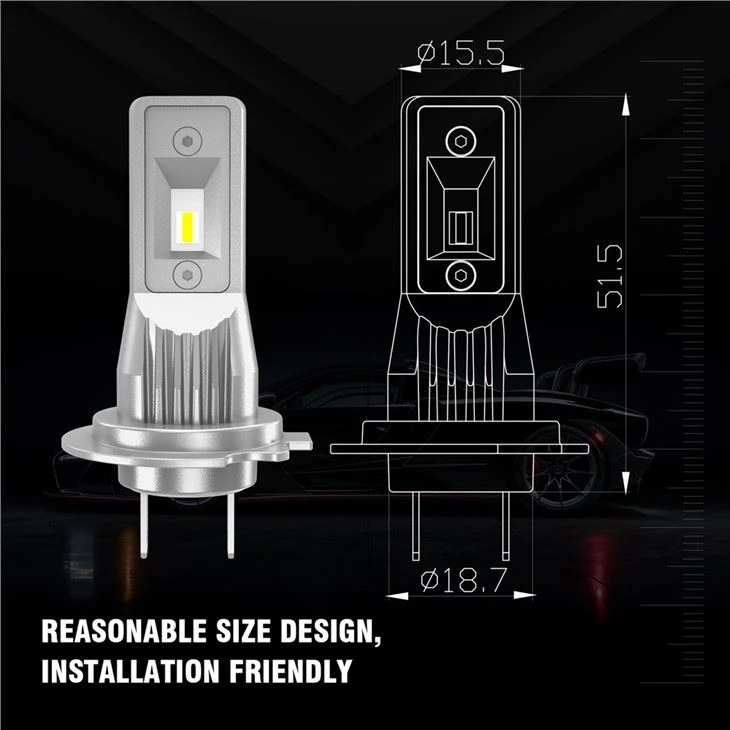 Plug And Play V10P H7 4000LM Led Lights For Cars